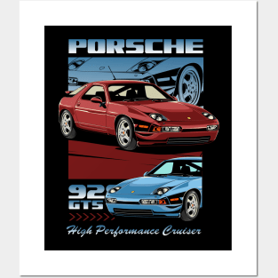 90s Porsche 928GTS Posters and Art